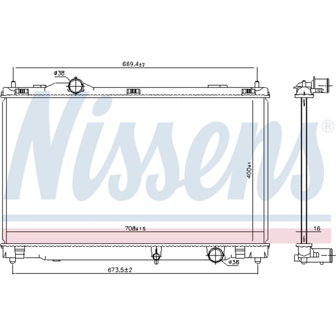 Radiator, motorkoeling NISSENS 646856