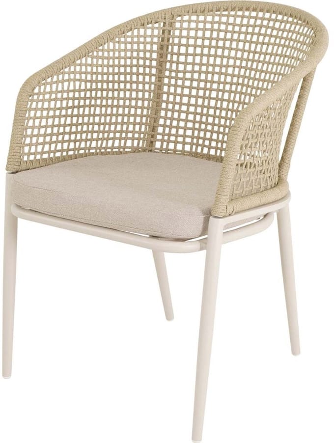Lesli Living - Bistrostoel Kioto - Beige - 56x62x77cm - Set van 2