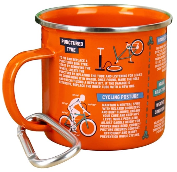Gift Republic Emaille Mok - Fietsen