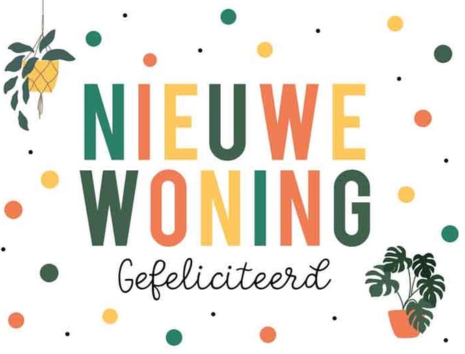 Wenskaart Nieuwe Woning