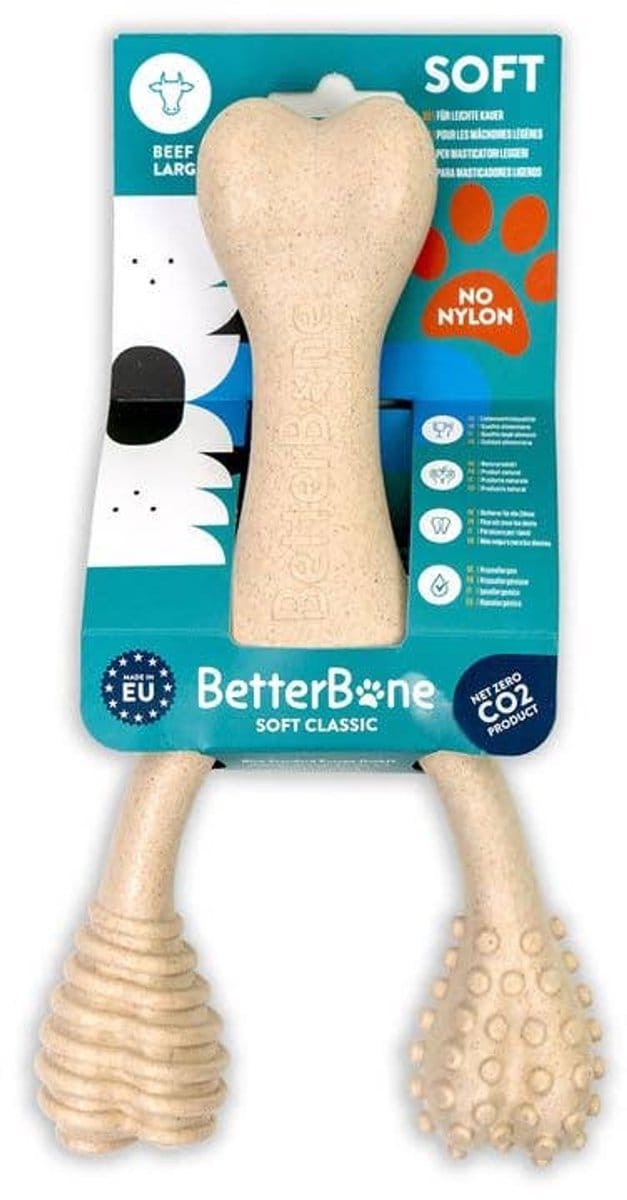 BetterBone - Hondenspeelgoed Kauwbot - Grote Zachte Rundvlees: Rundvlees / Groot
