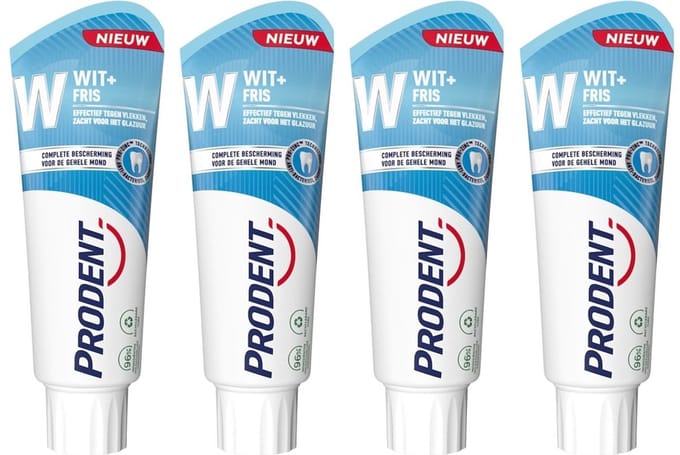 Prodent Tandpasta Wit + Fris - Voordeelverpakking 4 x 75 ml
