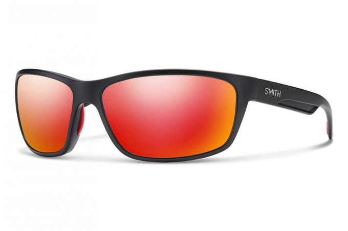 Smith Journey 003 UZ matzwart rood multilayer spiegel zonnebril