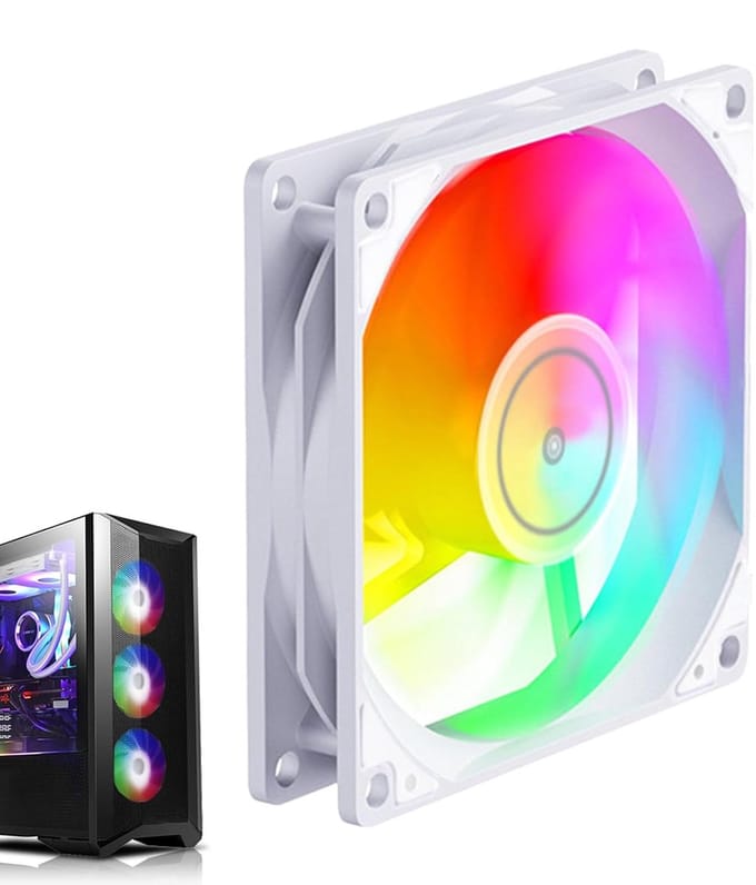 PC Ventilator - Computer Fan - Behuizing Koelen - 9-Blads Ontwerp - 4-Pins - RGB