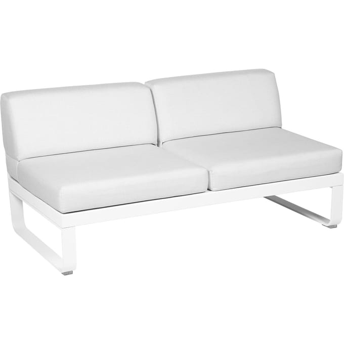 Fermob BELLEVIE 2-zits middenmodule - 01 katoenwit - 81 witgrijs