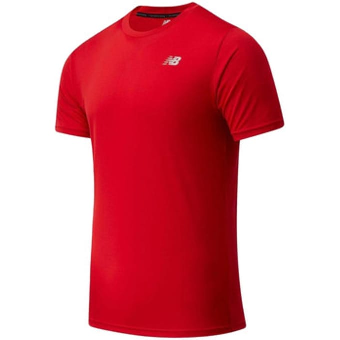 T-shirt Korte Mouw New Balance T-shirt de course Modèle NB Dry 100% polyester