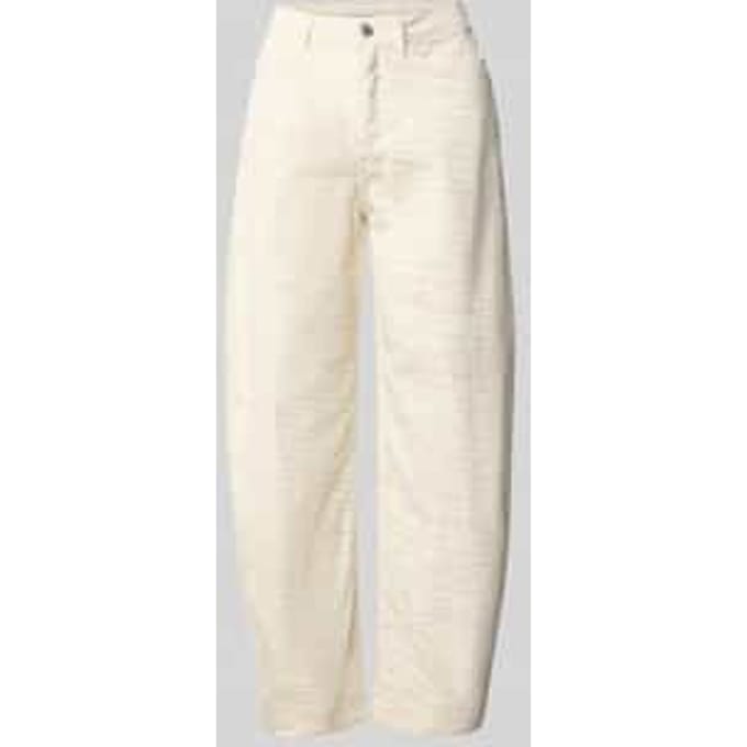 Barrel fit jeans met dierenprint model 'Mari Clear Zebra'