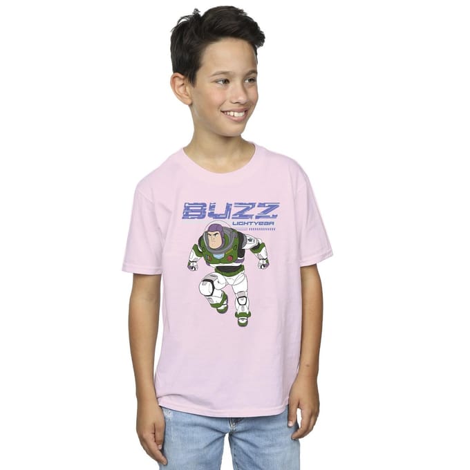 Disney Jongens Lightyear Buzz Sprong naar Actie T-Shirt (Baby Roze)