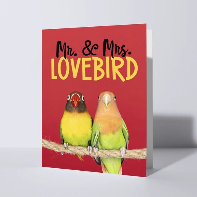 CAT'CHY Cards - wenskaart - huwelijk - vogel - lovebird