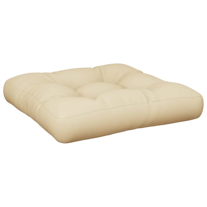 vidaXL - Palletkussen - 60x60x12 - cm - stof - beige