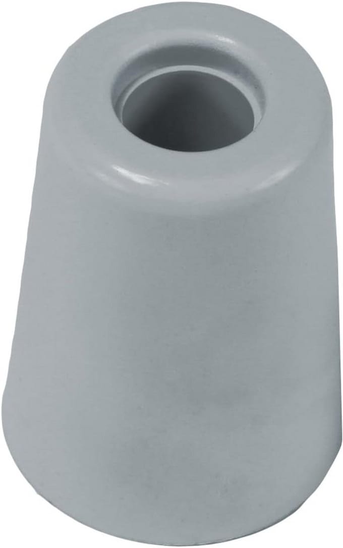 Grote deurstop met schroef 37x50 mm - Grijs