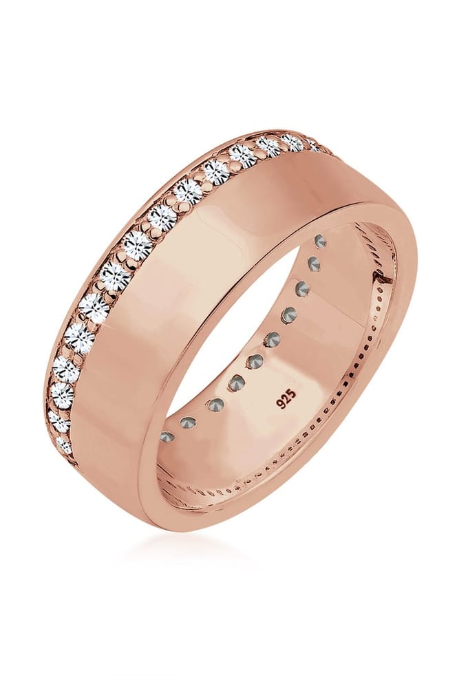 Elli - Ring - Bandring steentje in 925 Sterling zilver - Dames