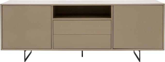 Goossens Dressoir Vienna, 2 Deuren 2 Laden Met 1 Open Vak - Bruin