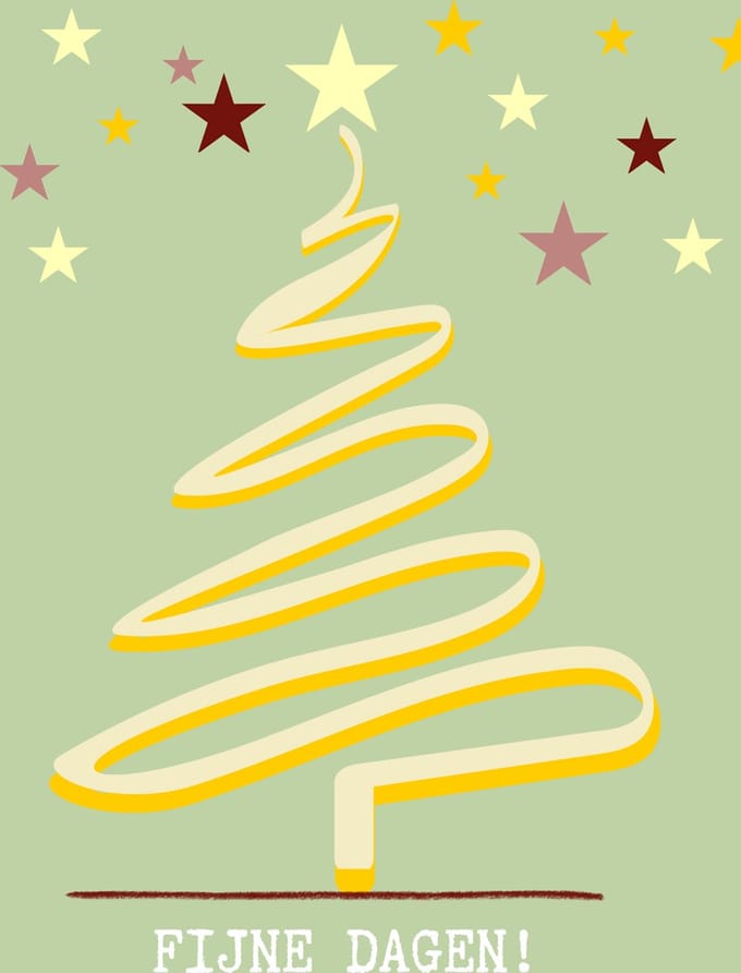 Lise Schrijft | Duurzame Kerstkaarten | 20 ansichtkaarten | met leuke sluitstickers | inclusief envelop |