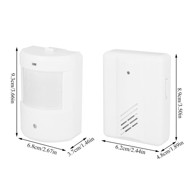 Welkom Deurbel Alarm IR Infrarood Sensor Detector Deurbel Ingangsbeveiliging white