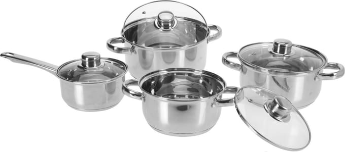 Excellent Houseware Pannenset RVS 8 delig -