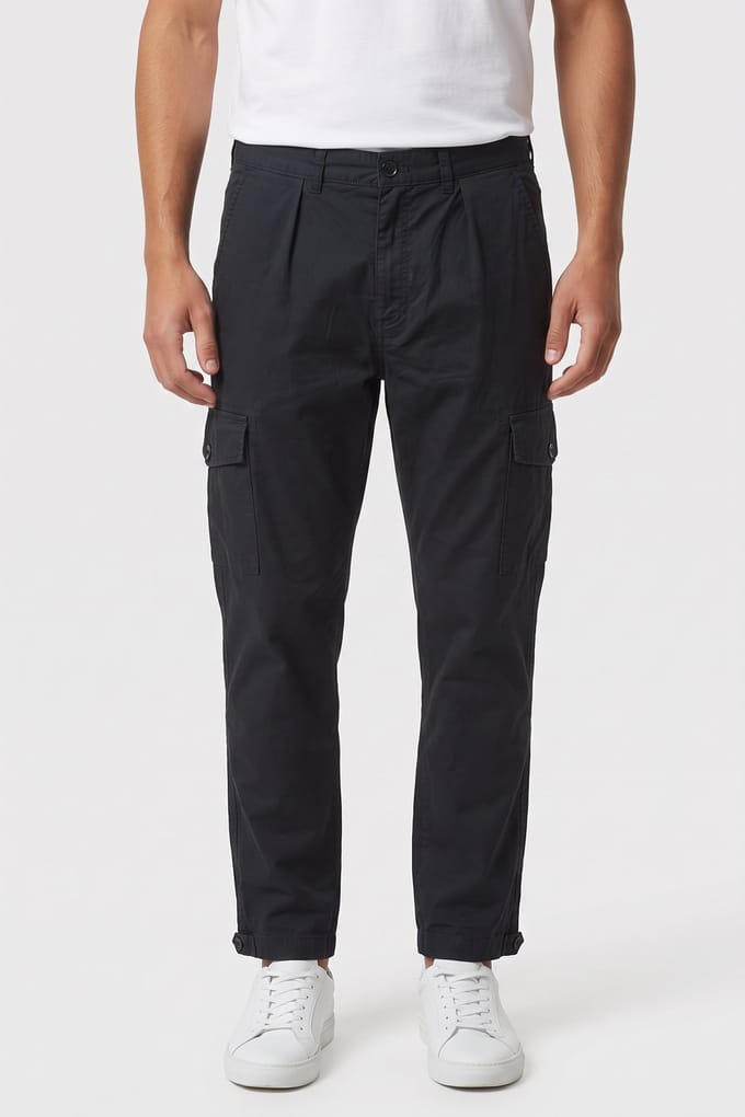 ARKET Edward Cargo Press Black Taglia: 52 Short | Pantaloni cargo Outlet | Uomo | Nero