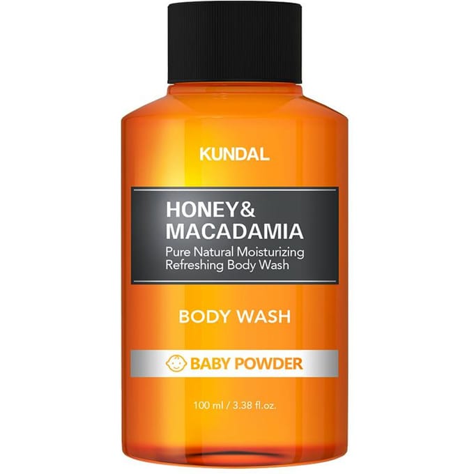 Kundal, Miel et Macadamia, Gel douche, Poudre pour bébé, 500 ml (500ml) black