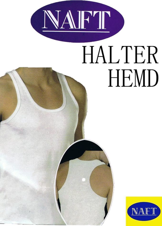 katoenen halter hemd multipack 4 stuks wit maat M