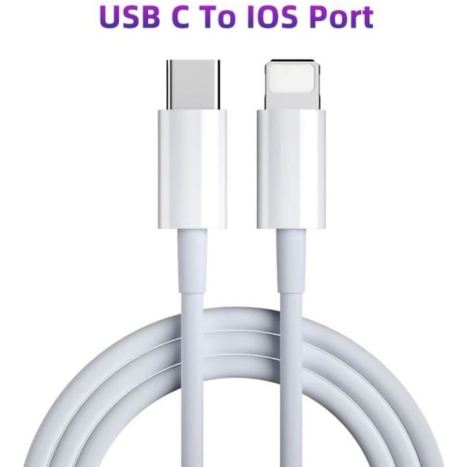 Telefoonkabel, 20W PD Type C snellaadkabel voor iPhone 13 pro 12 pro max 11 X iPad 9 mini 6 - Wit -2m[C]