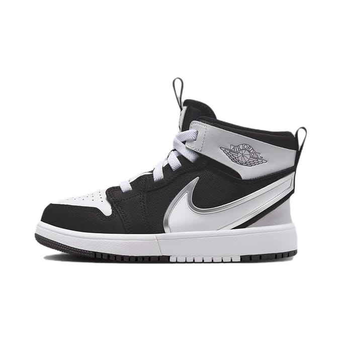 Air Jordan 1 Mid RM EasyOn PS 'Zwart Wit' 31 gray