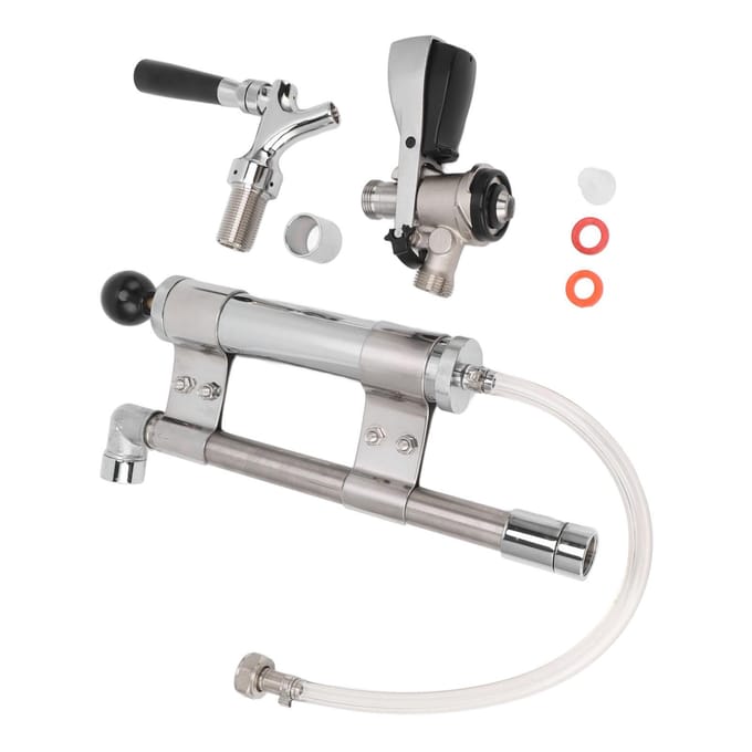 8 Inch Bierfust Pomp Assemblage Roestvrij Staal Lekvrij D-Type Dispenser Fust Tappunt Converter voor gray