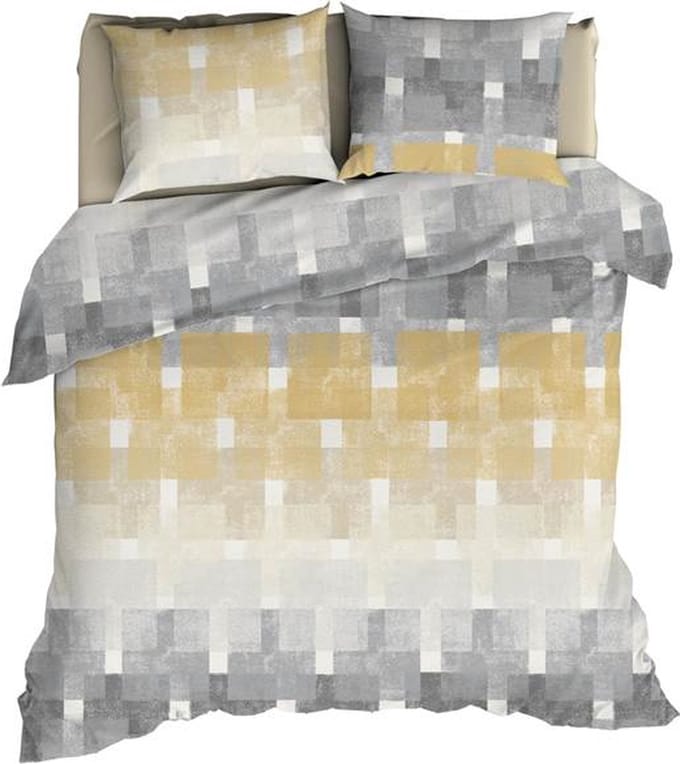 Romanette Brixen Dekbedovertrek - Extra breed - 260x200/220 cm - Beige/Grijs