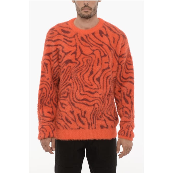 Zachte trui met ronde hals in Arancio, bordeauxrood