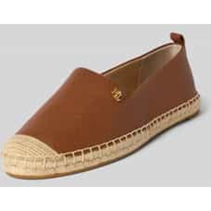 Espadrilles van leer met logodetail, model 'CAMERYN'