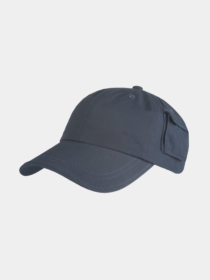 Evan Utility - Baseball cap met ribstop patroon - Marine blauw