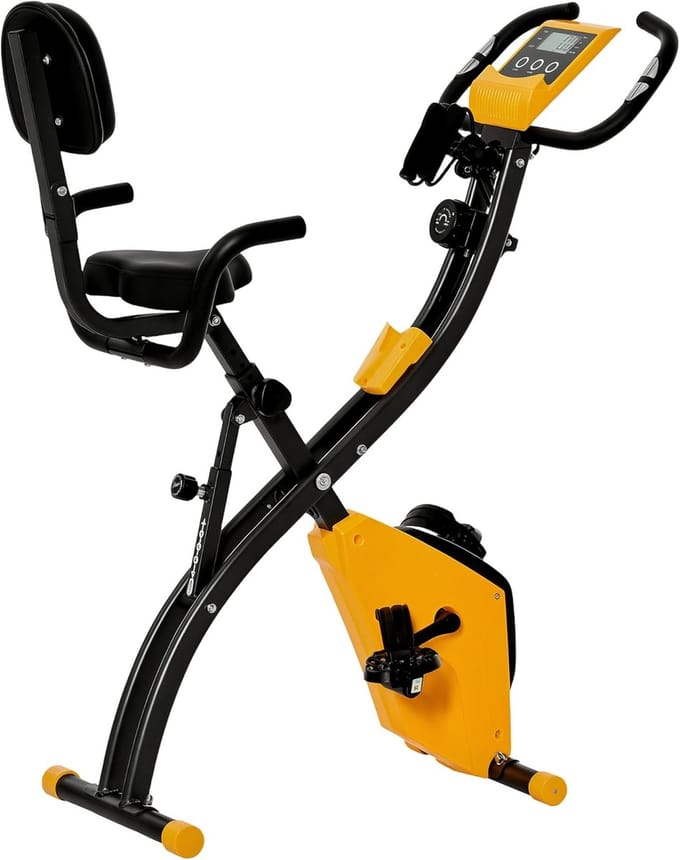 Inklapbare Hometrainer met Rugleuning en 8 Weerstanden