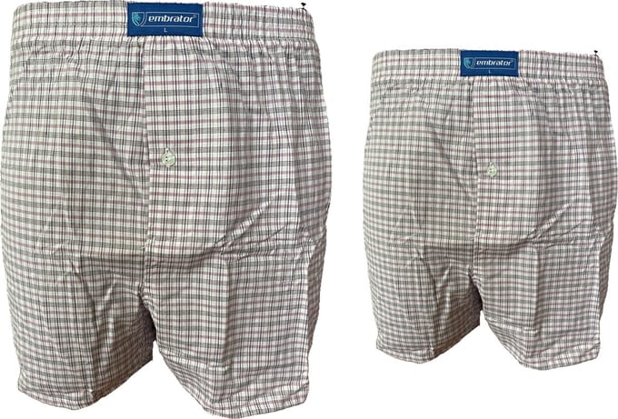 Embrator 2-pack mannen Boxershort geweven katoen lila maat M