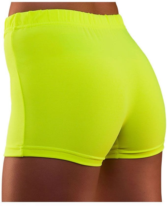 80's Neon gele korte broek