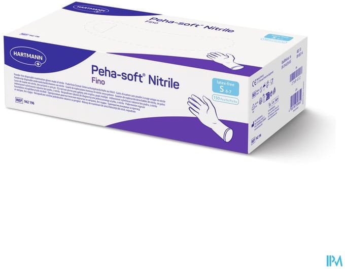 Peha-soft - Nitrile Medische Wegwerphandschoenen - Blauw | S | 150 stuks