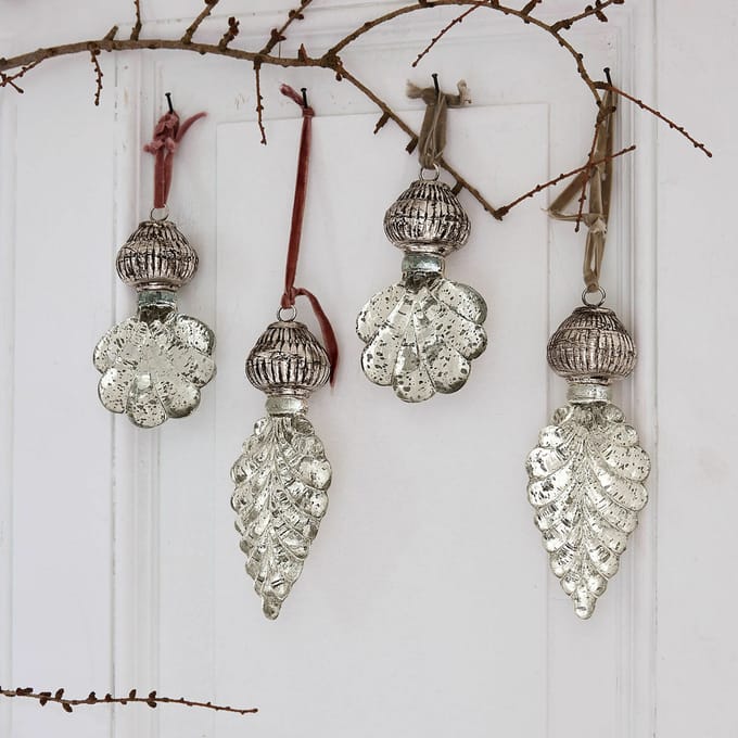 LOBERON Hanger set van 4 Géraudet antiekzilverkleurig