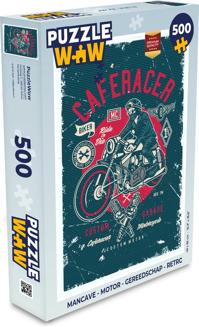Puzzel Mancave - Motor - Gereedschap - Retro - Legpuzzel - Puzzel 500 stukjes