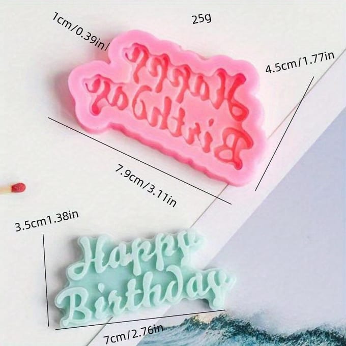 1 stuk Happy Birthday Taartvorm, Taart Bak- & Decoratiespullen one-size roze