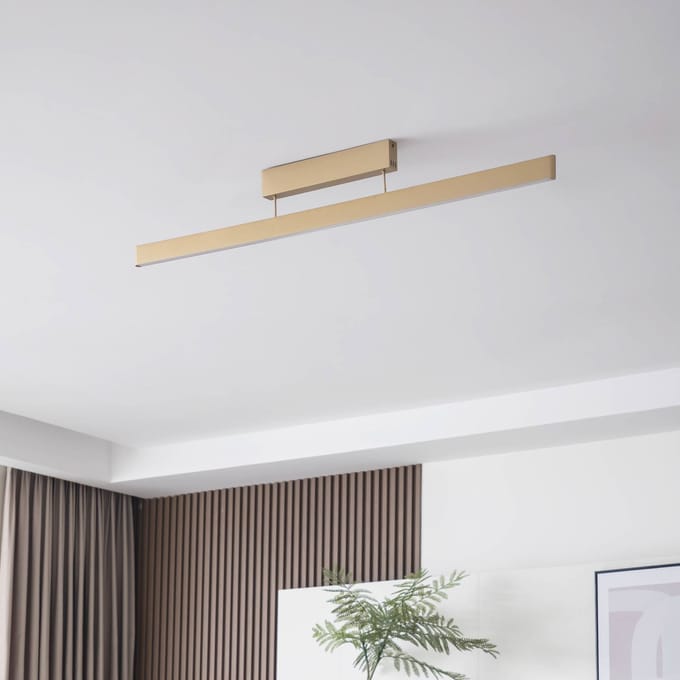 Lucande Smart LED plafondlamp Mylosh, goud, CCT, Tuya
