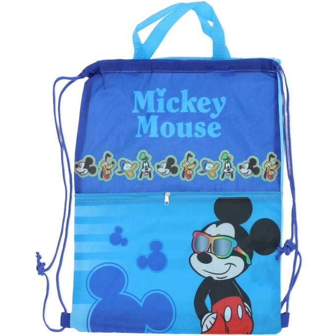 Mickey Mouse Gymtas met rits - Zwemtas - 40 cm - Blauw - Voor Kinderen