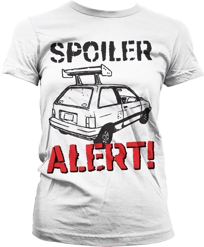 Hybris Spoiler Alert Girly T-shirt voor dames, witite