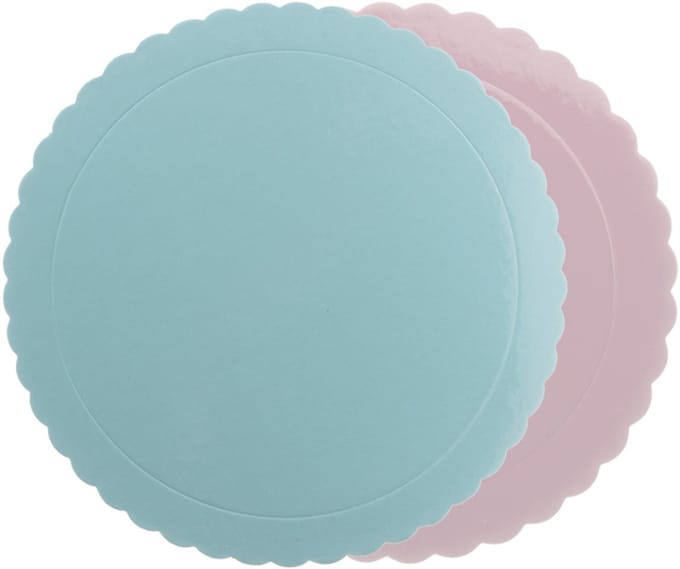 Dekora Cake Board dubbelzijdig roze/blauw 35 cm