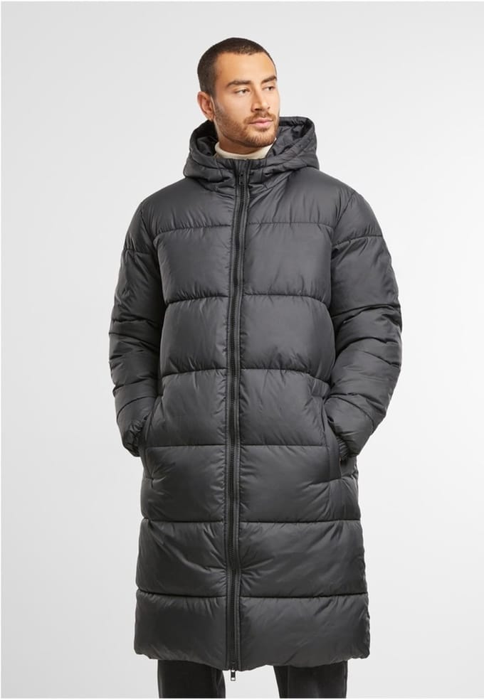 Urban Classics - Long Puffer winterjas - XL - Zwart