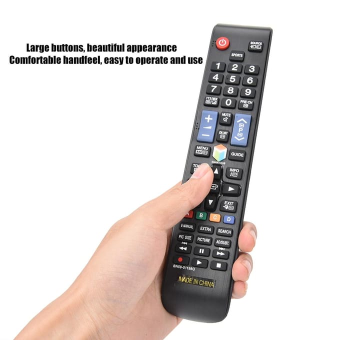 Télécommande de remplacement universelle pour téléviseur Samsung BN59-01198Q black