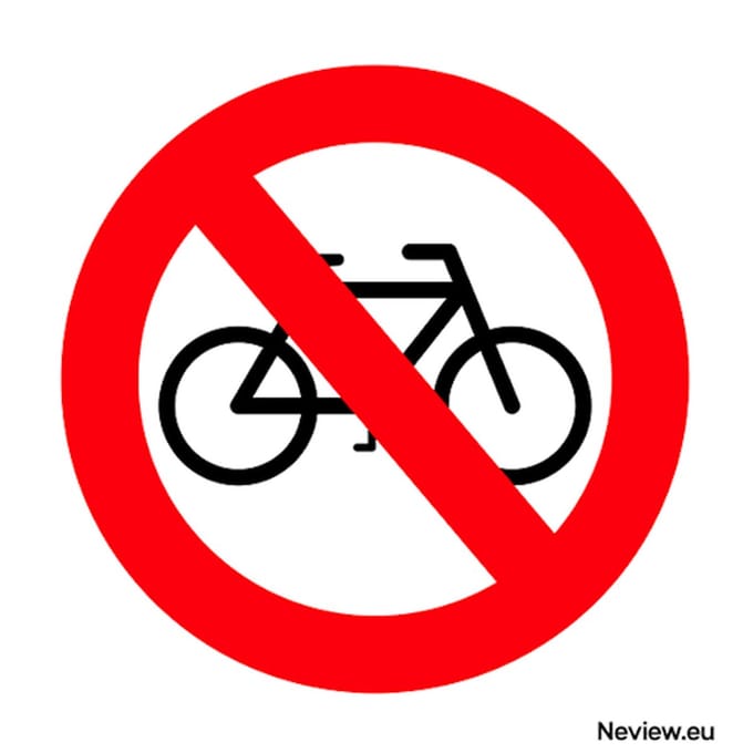 Sticker "Verboden fietsen te plaatsen" - Voor binnen & buiten - Vierkant - 10x10 cm
