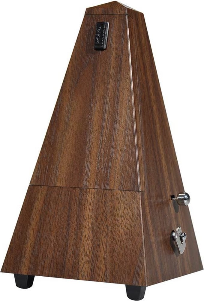 Metronoom - Boston BMM-100-WG - Analoog - Met bel - 40-208 bpm - Pyramide - Houtnerf