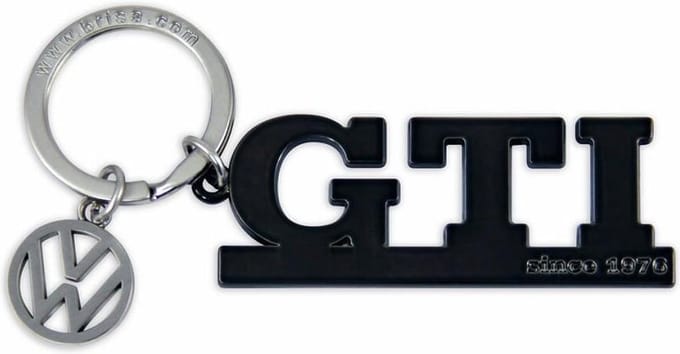 VW GTI Sleutelhanger met Bedel - zwart