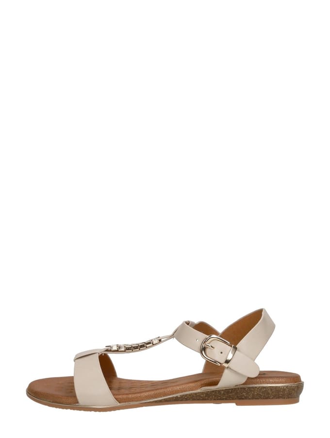 SUB55 Sandalen Plat Sandalen Plat - Beige - Maat 41