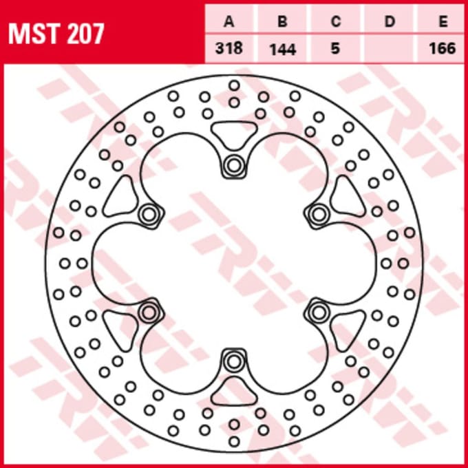 Remschijf TRW MST207, 1 Stuk