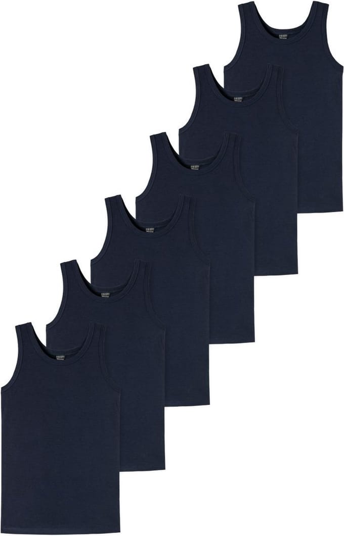 Schiesser Jongens onderhemd 6 pack Teens Boys - 95/5 Cotton