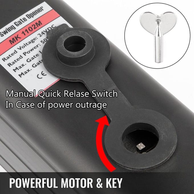 Ouvre-porte automatique à double oscillation Motorisation de porte de garage 457 mm